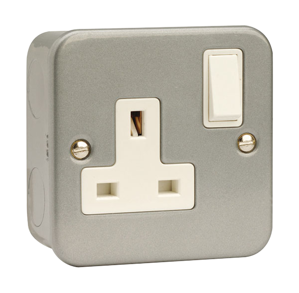 CLICK METAL CLAD 1G SWITCHED SOCKET 