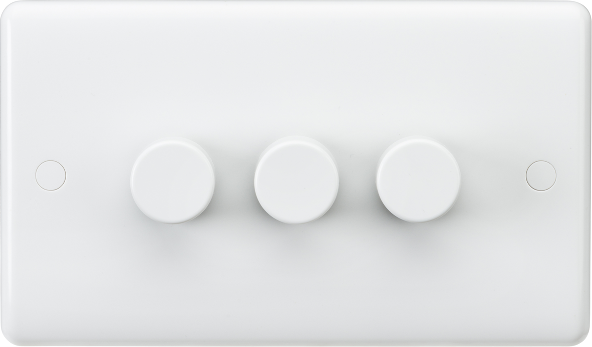KNIGHTSBRIDGE CURVED EDGE 3 GANG 2 WAY DIMMER