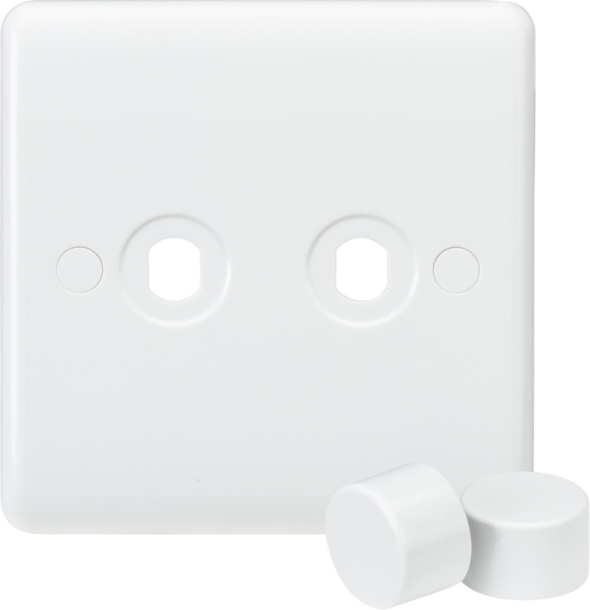 KNIGHTSBRIDGE CURVED EDGE 2 GANG EMPTY DIMMER PLATE