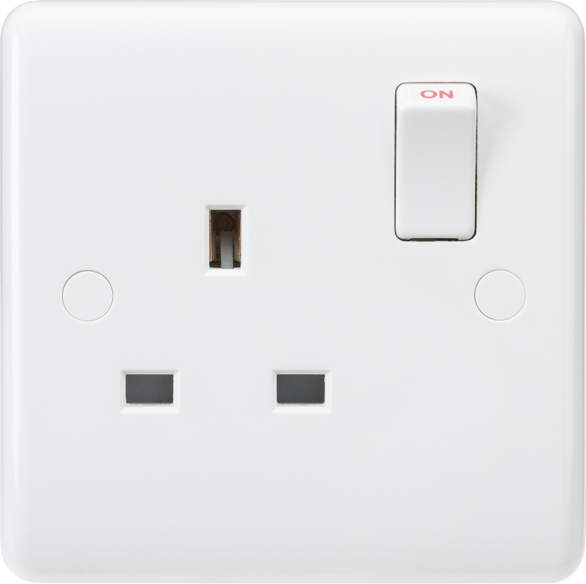 KNIGHTSBRIDGE CURVED EDGE 1 GANG SWITCHED SOCKET