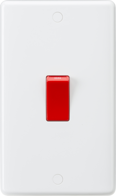 KNIGHTSBRIDGE CURVED EDGE 45A 2 GANG DP SWITCH