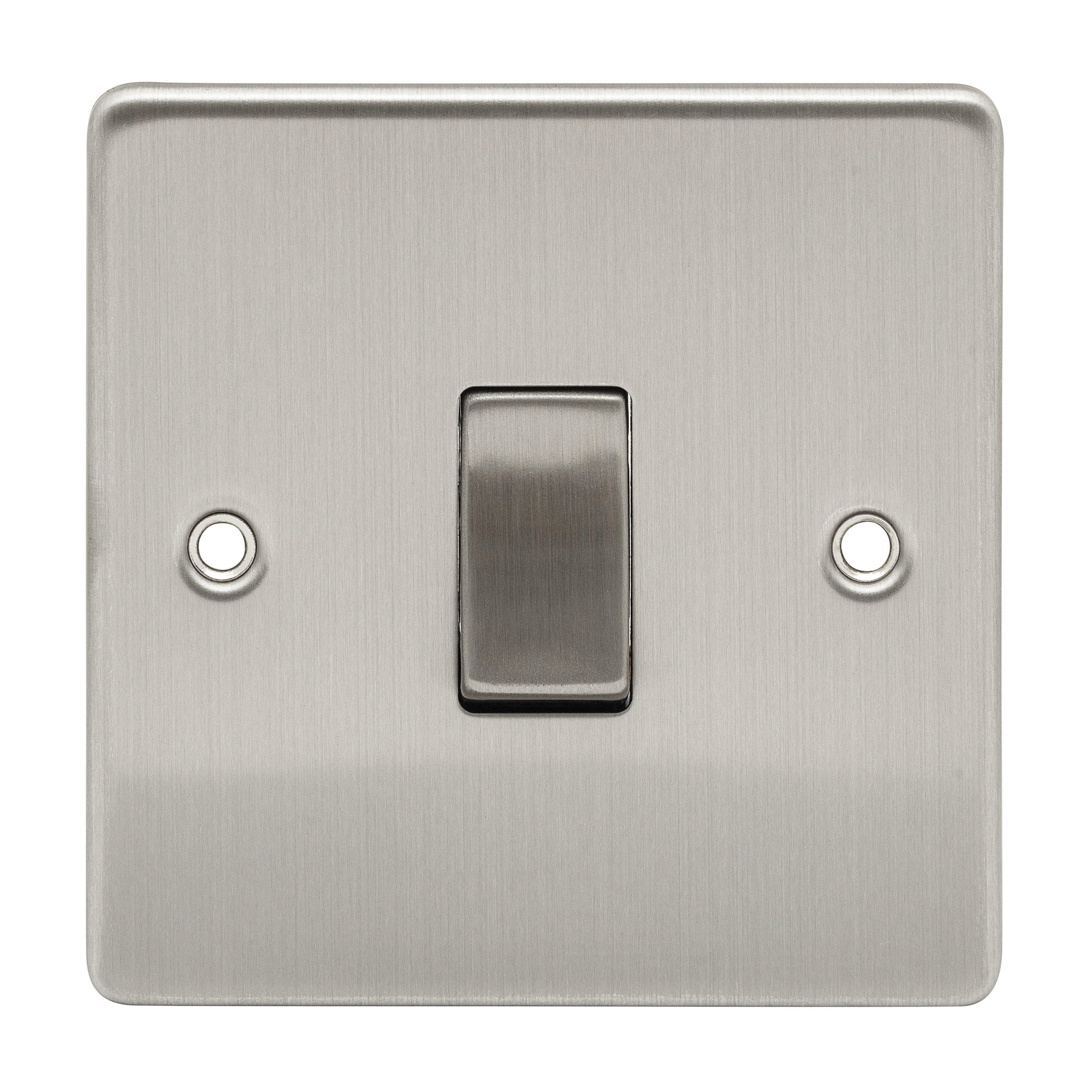 NIGLON PREMIUM EDGE S BRUSHED CHROME 1G 2 WAY SWITCH 