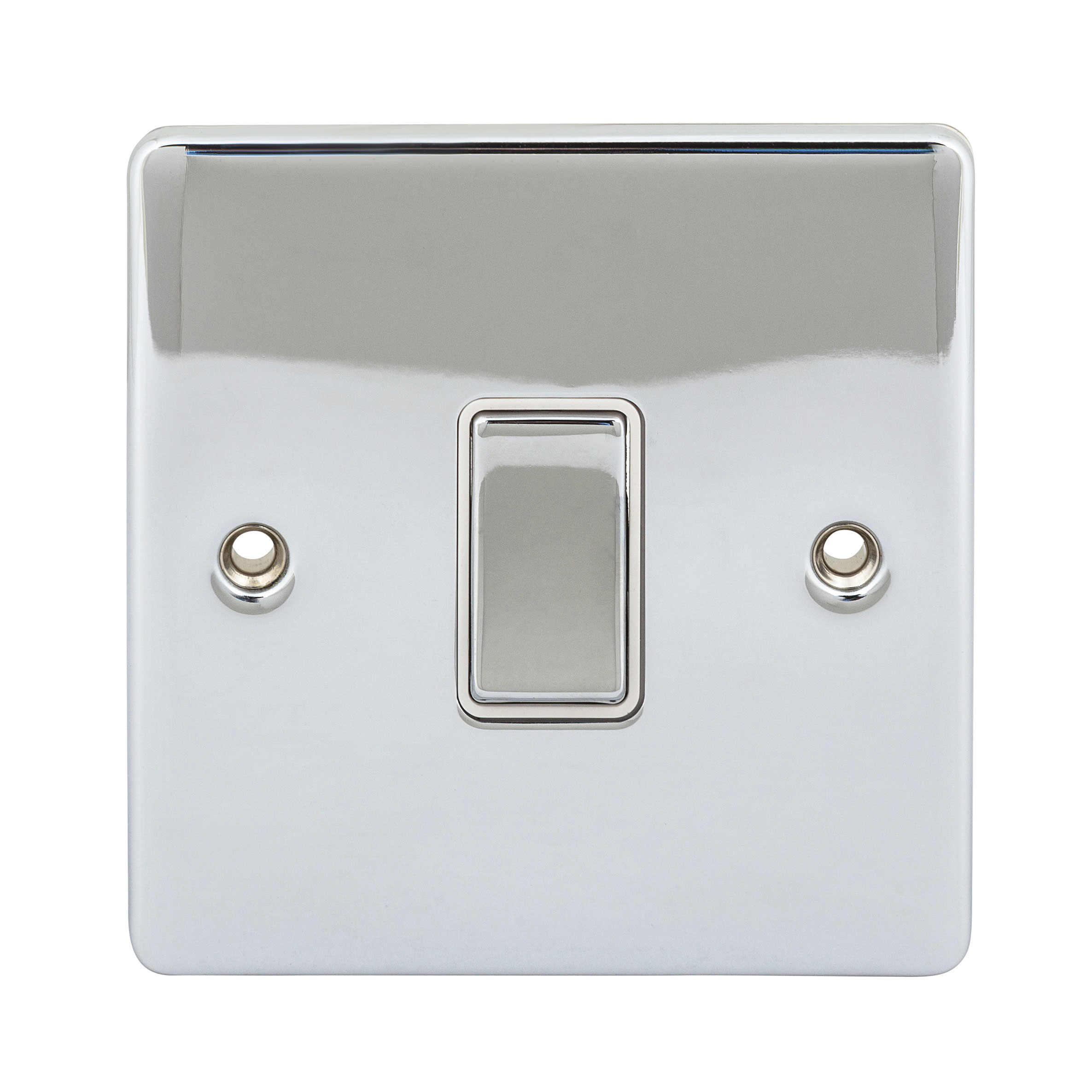 NIGLON PREMIUM EDGE POLISHED CHROME INTERMEDIATE SWITCH WHITE INSERT 
