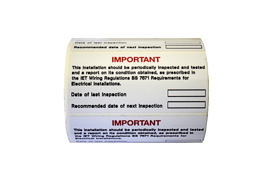 PERIODIC INSPECTION LABEL  75 X 35MM (ROLL=100)