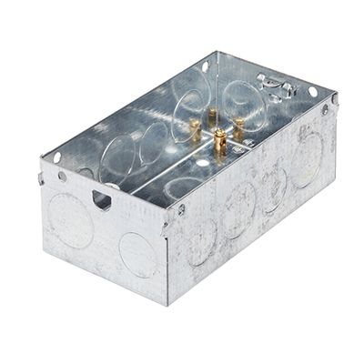 2 GANG 47MM METAL KNOCK OUT BOX
