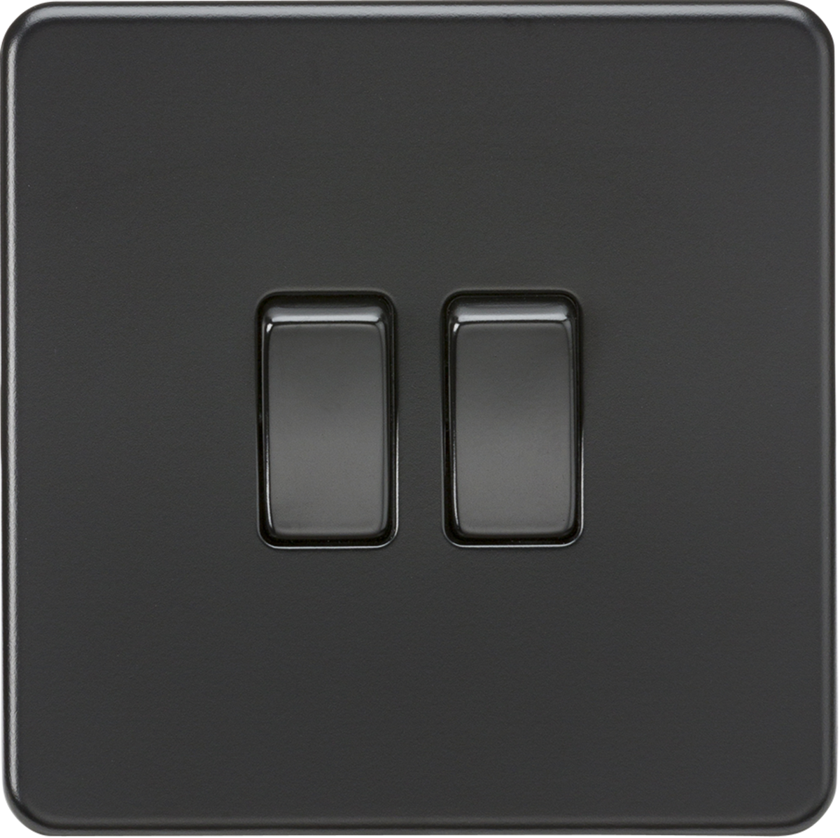 KNIGHTSBRIDGE 10AX 2G 2WAY SWITCH MATT BLACK