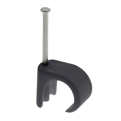 Round Cable Clips - Black