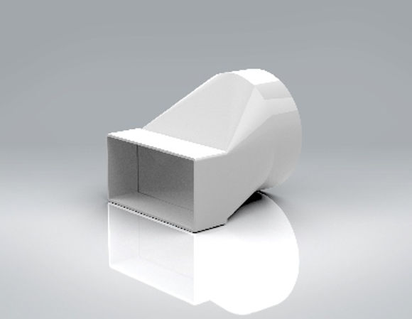 VERPLAS 110MM X 54MM RECTANGULAR TO 100MM ROUND REDUCER 