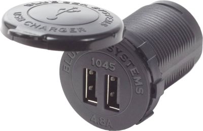 BLUE SEA 12/24VDC DUAL 4.8A USB CHARGERS - SOCKET MOUNT