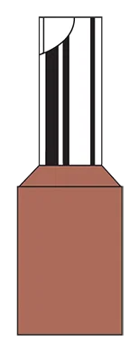 TERM TECH 10MM BROWN BOOTLACE FERRULES