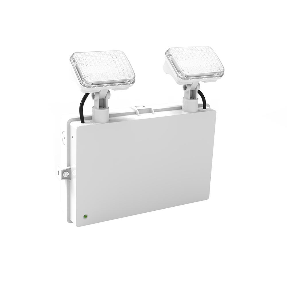 SAXBY SIGHTPRO EMERGENCY TWIN SPOT, 2 X 2W, IP65, MANUAL & SELF TEST SWITCHABLE