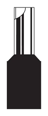TERM TECH 1.5MM BLACK BOOTLACE FERRULES