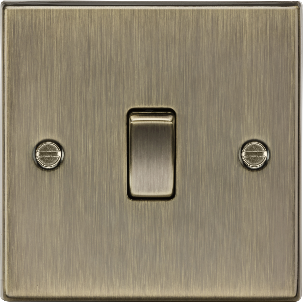 KNIGHTSBRIDGE SQUARE EDGE ANTIQUE BRASS 10A INTERMEDIATE SWITCH