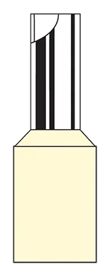 TERM TECH 16MM IVORY BOOTLACE FERRULE 