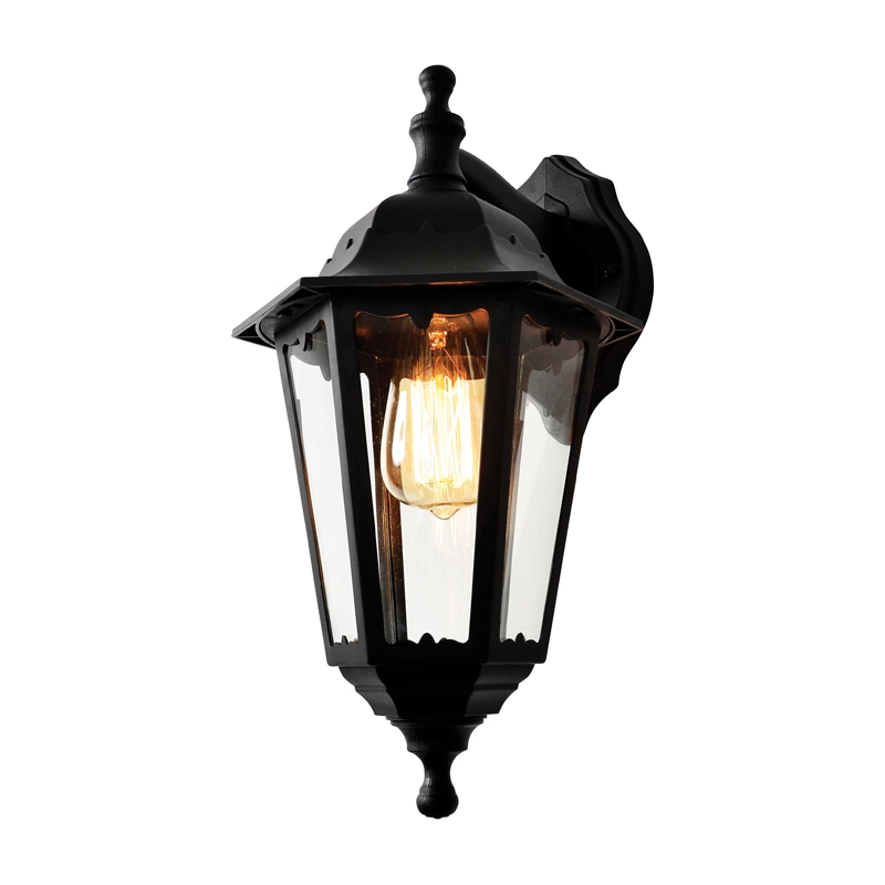 COAST RANGE BIANCA UP/DOWN WALL LANTERN, BLACK POLYCARBONATE, E27 GLS, CLASS 2