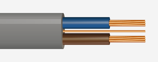 DONCASTER CABLES 6242YH 1.0MM TWIN AND EARTH, GREY,  50M DRUM, BASEC APPROVED.