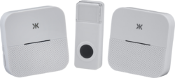 KNIGHTSBRIDGE WIRELESS PLUG IN DUAL CHIME DOORBELL WHITE
