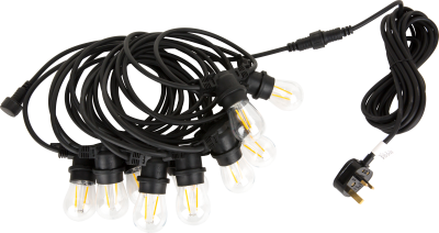 LED FESTOON 12.5M C/W  10 X LAMPS, IP65
