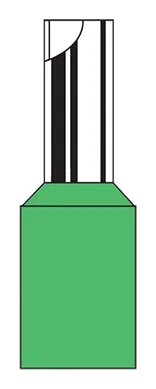 TERM TECH 6MM GREEN BOOTLACE FERRULE