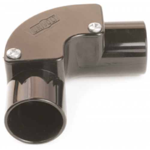 UNIVOLT 20MM INSPECTION ELBOW BLACK