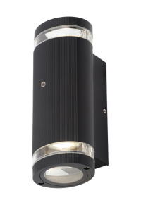 FORUM HELIX UP/DOWN WALL LIGHT W/PHOTOCELL IN BLACK