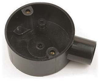 UNIVOLT 25MM PVC TERMINAL BOX BLACK 