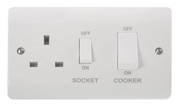 CLICK MODE 45A COOKER CONTROL UNIT WHITE ROCKERS