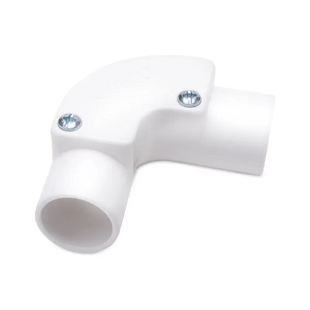 UNIVOLT 20MM PVC-LSF INSPECTION ELBOW WHITE