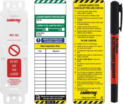 SCAFFTAG LADDERTAG HOLDER, INSERT & PEN