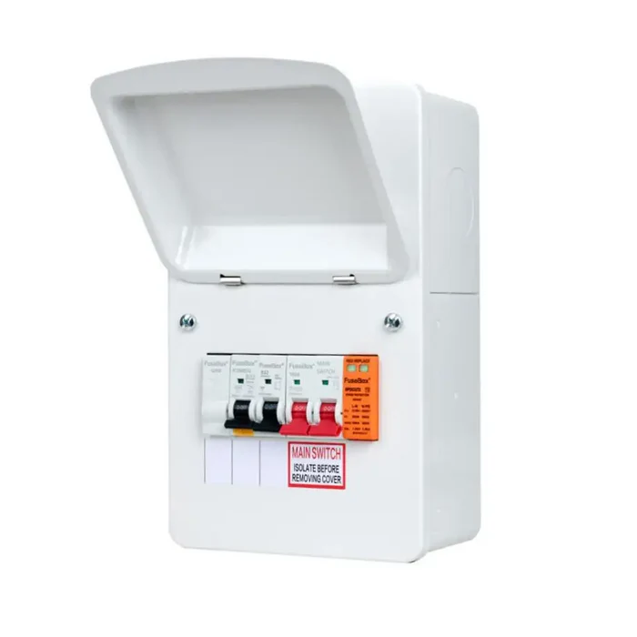 FUSEBOX 32A EV CHARGER DB WITH TYPE 2 SURGE PROTECTION & 32A 30MA BI DIRECTIONAL RCBO