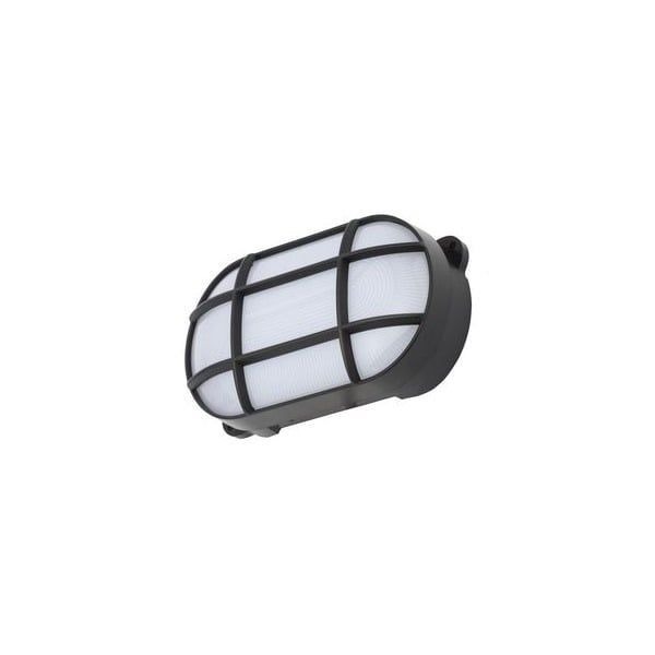 COAST RANGE CAPELLA SMALL OVAL GRID BULKHEAD, BLACK POLYCARBONATE/ OPAL DIFFUSER , 8W LED, CLASS 2