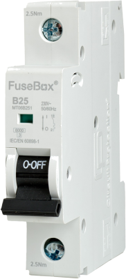 FUSEBOX 25A MCB B CURVE 6KA