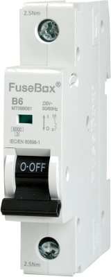FUSEBOX 6A MCB B CURVE 6KA