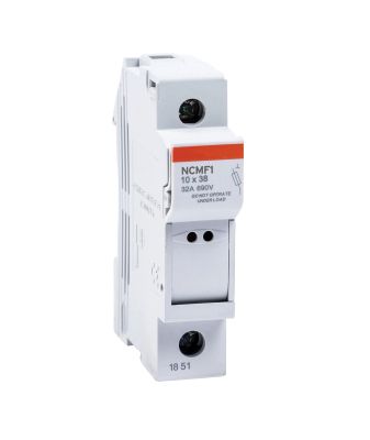 DIN RAIL MOUNTED FUSE HOLDER 1 POLE FOR 10X38MM FUSES