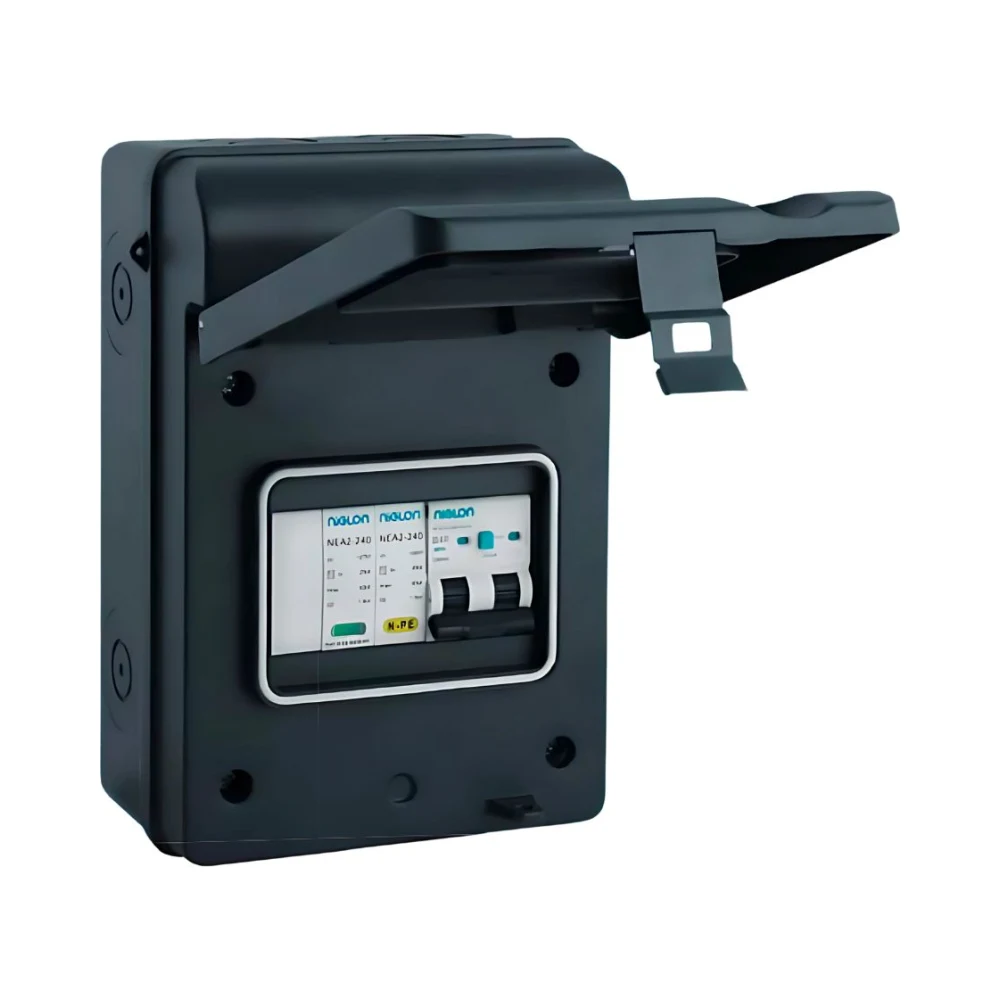 NIGLON ALUMINIUM IP65 EV UNIT, C/W 40A 1P+N, C CURVE BI-DIRECTIONAL RCBO & SPD