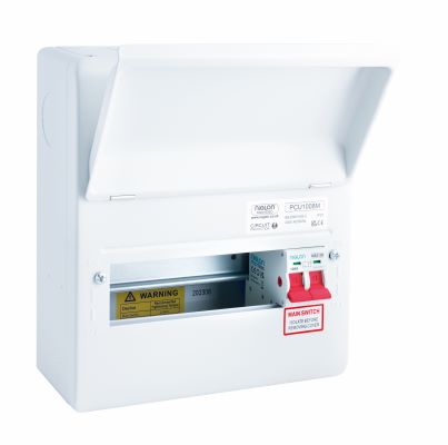 NIGLON PROTEGO 10 MODULE 8 WAY CONSUMER UNIT WITH 100A ISOLATOR