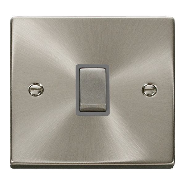 CLICK DECO 20A DP SWITCH VICTORIAN SATIN CHROME GREY