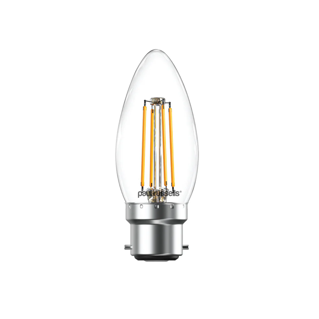 4.5W LED FILAMENT CANDLE, EQUIVALENT TO 40W, B22, 470LM, DIMMABLE, 2700K