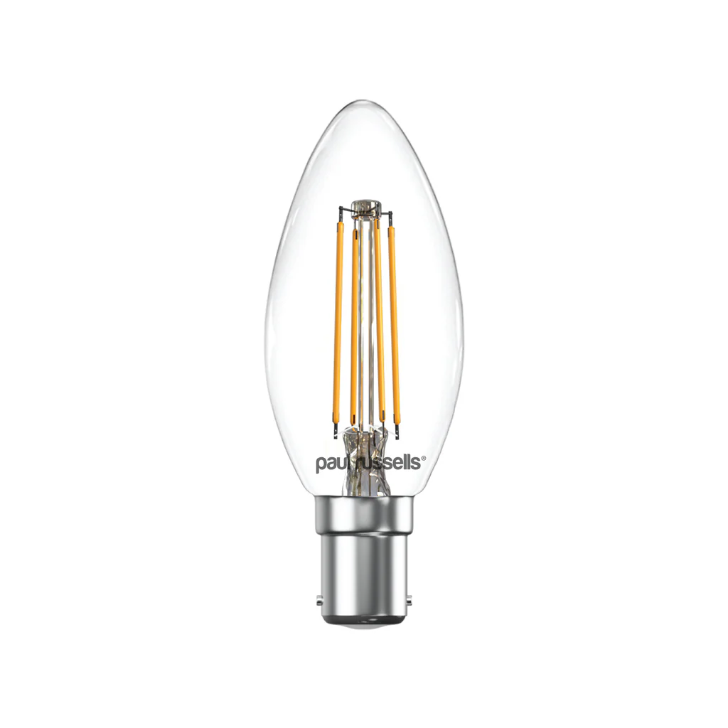 4.5W LED FILAMENT CANDLE, EQUIVALENT TO 40W, B15, 470LM, DIMMABLE, 2700K