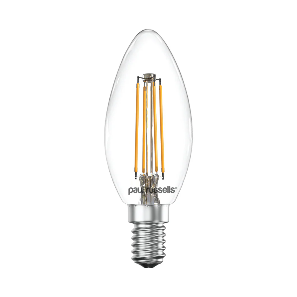4.5W LED FILAMENT CANDLE, EQUIVALENT TO 40W, E14, 470LM, DIMMABLE, 2700K