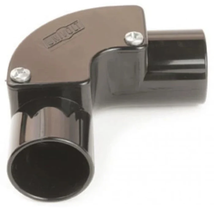UNIVOLT 25MM PVC INSPECTION ELBOW BLACK