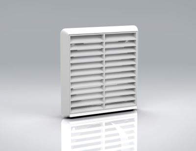 VERPLAS 150MM FIXED GRILLE WITH FLYSCREEN WHITE