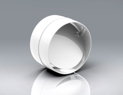 VERPLAS 100MM ROUND DUCTING CONNECTOR WITH DAMPER