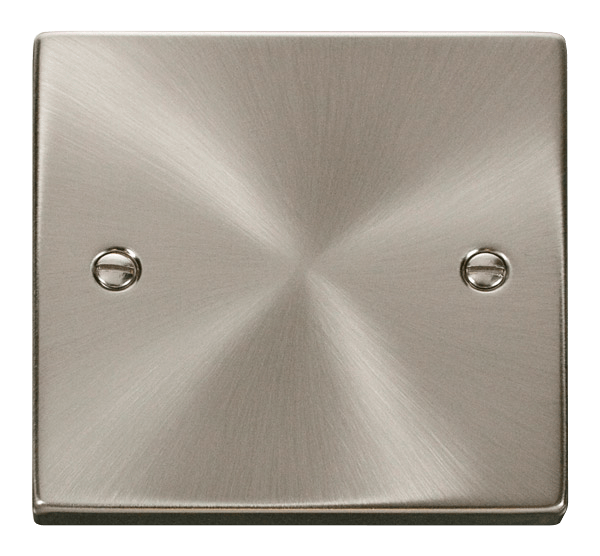 CLICK DECO VP SATIN CHROME 1 GANG BLANK 
