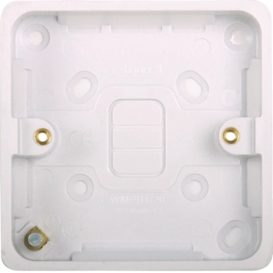 HAGER SOLLYSTA SINGLE 20MM DEEP MOULDED PATTRESS 