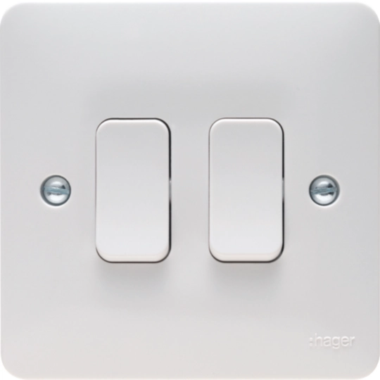HAGER SOLLYSTA 10A 2 GANG 2 WAY SWITCH