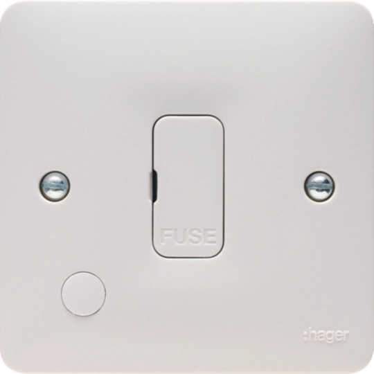 HAGER SOLLYSTA 13A FUSED CONNECTION UNIT, UNSWITCHED WITH FLEX OUTLET