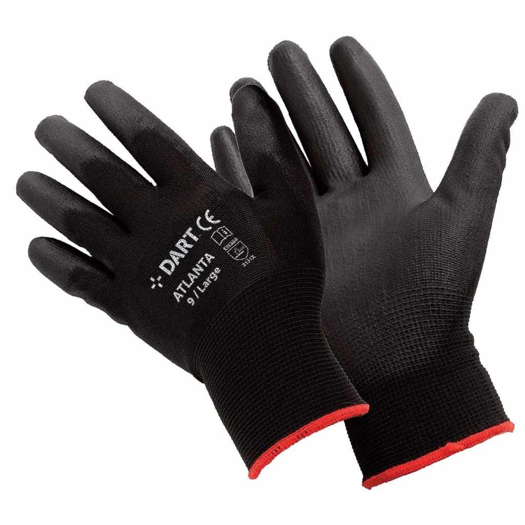 DART BLACK PU GLOVE SIZE M (8)