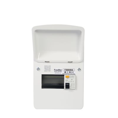 FUSEBOX 4 USEABLE WAY ENCLOSURE W/63A 2 POLE 30MA RCD