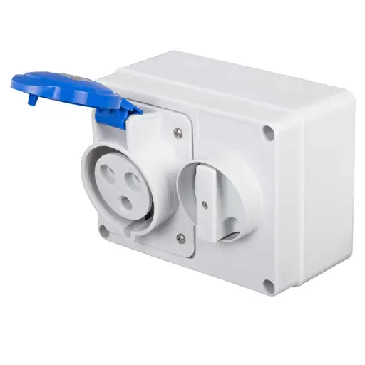 GEWISS 32A 2P+E 230V INTERLOCKED SOCKET IP44